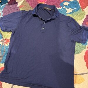 Ermenegildo Zegna Dark Blue Polo Shirt
